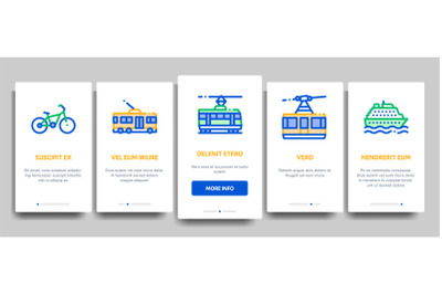 Collection Public Transport Vector Onboarding