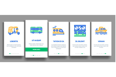 Collection Public Transport Vector Onboarding