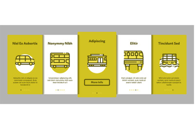 Collection Public Transport Vector Onboarding