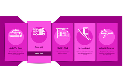 Collection Public Transport Vector Onboarding