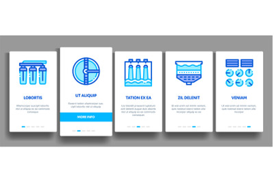 Water Treatment Items Vector Onboarding