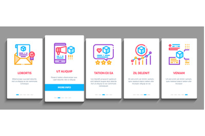 Product Manager Work Onboarding Elements Icons Set Vector