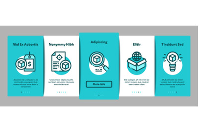 Product Manager Work Onboarding Elements Icons Set Vector