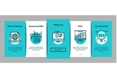 Inbound Marketing Onboarding Elements Icons Set Vector