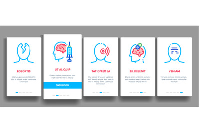 Headache Elements Vector Onboarding