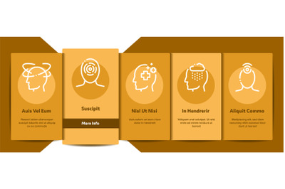 Headache Elements Vector Onboarding