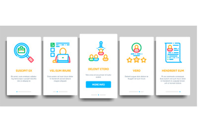 Job Hunting Elements Vector Onboarding