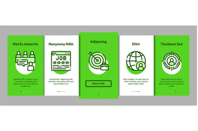 Job Hunting Elements Vector Onboarding