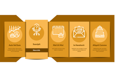 Job Hunting Elements Vector Onboarding