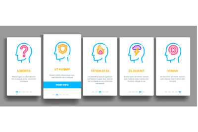 Mind Elements Signs Vector Onboarding