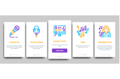 Singing Song Elements Vector Onboarding