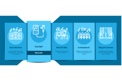 Singing Song Elements Vector Onboarding