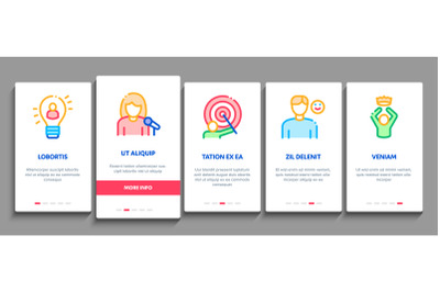 Human Talent Onboarding Elements Icons Set Vector