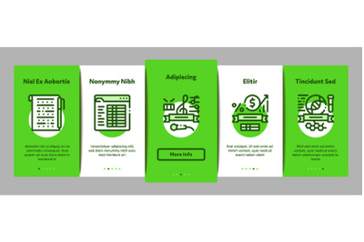 Academy Educational Onboarding Elements Icons Set Vector