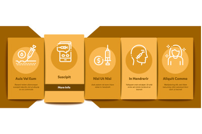 Injections Onboarding Elements Icons Set Vector