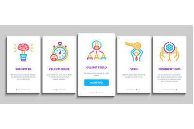 Mentor Relationship Onboarding Elements Icons Set Vector