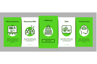 Mentor Relationship Onboarding Elements Icons Set Vector