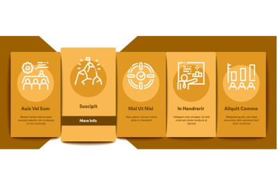 Mentor Relationship Onboarding Elements Icons Set Vector