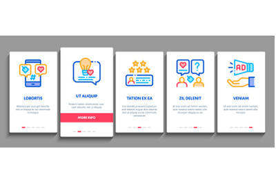 Ambassador Onboarding Elements Icons Set Vector