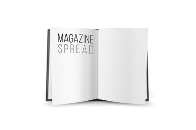 Open Magazine Spread Blank Vector