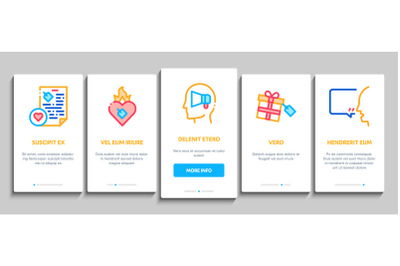 Ambassador Onboarding Elements Icons Set Vector