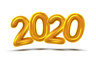 2020 Number New Year Celebration Banner Vector