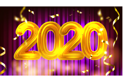 2020 New Year Party Advertising Banner Vector