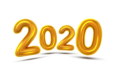 2020 New Year Greeting Card Concept Banner Vector