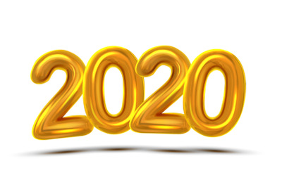 2020 Number New Year Celebration Banner Vector