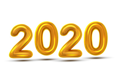 2020 Number New Year Celebration Banner Vector