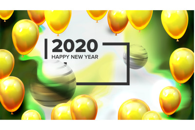 Celebrating Happy New Year Invite Banner Vector