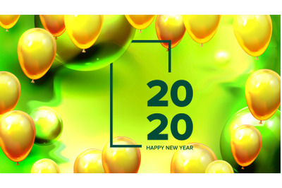 Bright Invite Card Happy New Year Banner