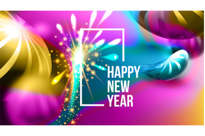 Celebrating Happy New Year Invite Banner Vector