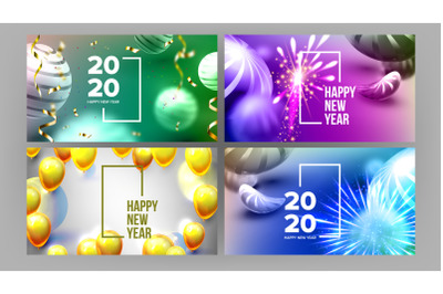 Celebrating Happy New Year Invite Banner Vector