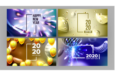 Bright Invite Card Happy New Year Banner