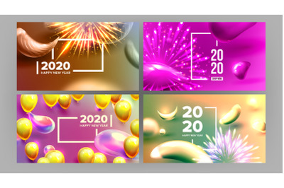 Celebrating Happy New Year Invite Banner Vector