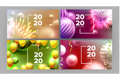 Celebrating Happy New Year Invite Banner Vector