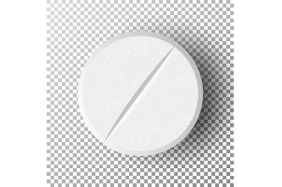 White 3D Medical Pill Vector