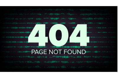 404 Error Vector. Page Not Found. Computer Web Page Failure Concept Illustration.