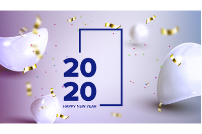 Elegant Holiday Celebrating 2020 Banner Vector