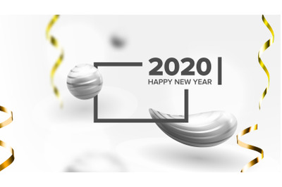 Elegant Holiday Celebrating 2020 Banner Vector