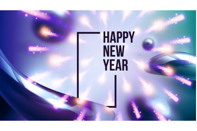 Celebrating Happy New Year Invite Banner Vector