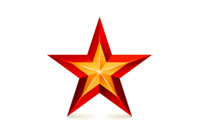 Achievement Vector Star. Realistic Sign