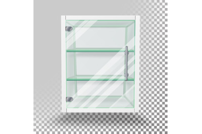 Advertising Glass Cabinet Vector