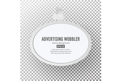 Plastic Advertising Wobbler Vector