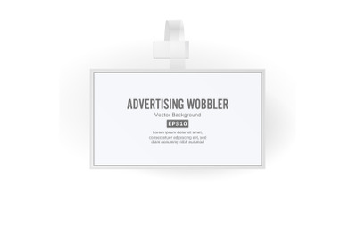 Plastic Advertising Wobbler Vector. Papper Price Tag Template