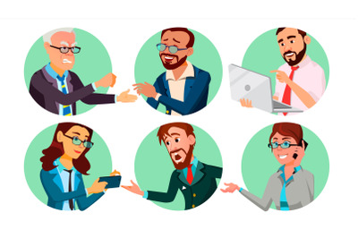 Business People In A Hole Vector. Behavior Concept. Isolated Flat Cartoon illustration