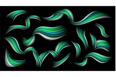 Abstract Brushstroke Vector. Green. Modern Design Element. Illustration