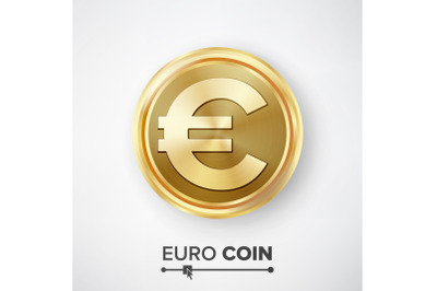 Euro Gold Coin Vector