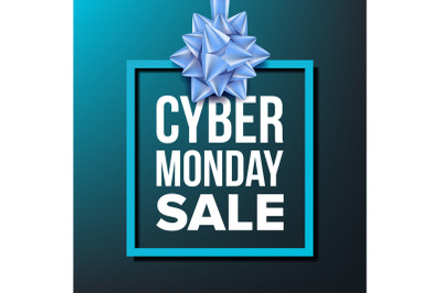 Cyber Monday Sale Banner Vector. November Cyber Monday Sale Poster. Marketing Advertising Design Illustration. Template Design For Cyber Monday Poster&2C; Brochure&2C; Card&2C; Shop Discount Advertising.